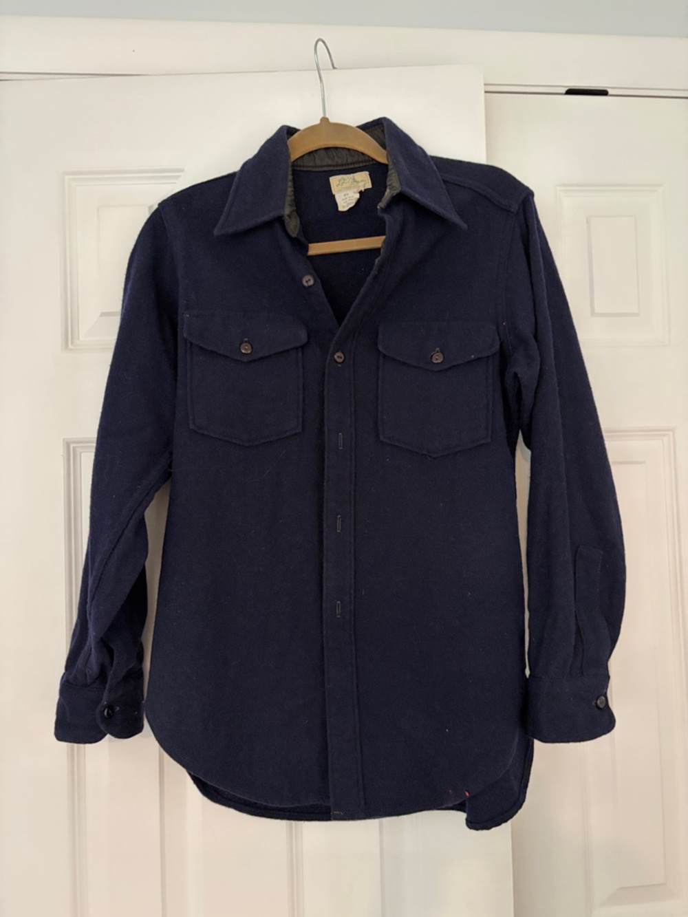 Vintage L.L. Bean  100% Wool Button-down Shirt